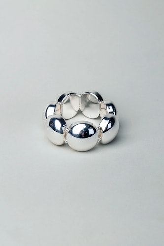 BIG ELASTIC BRACELET SILVER
