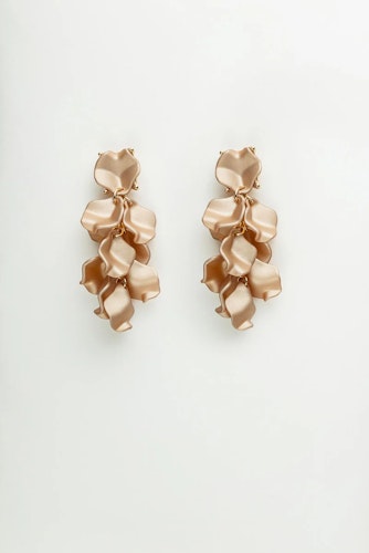 LEAF EARRINGS MINI NOUGAT