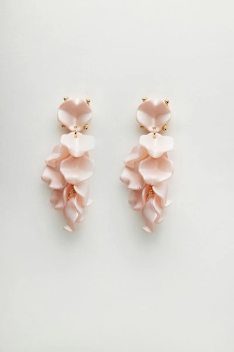 LEAF EARRINGS MINI LIGHT PINK