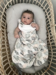 THIN baby sleeping bag ECO - Palm pastel