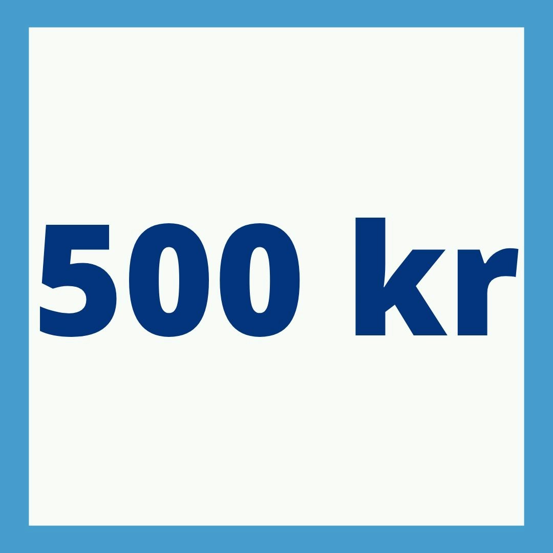 Donera 500 kr