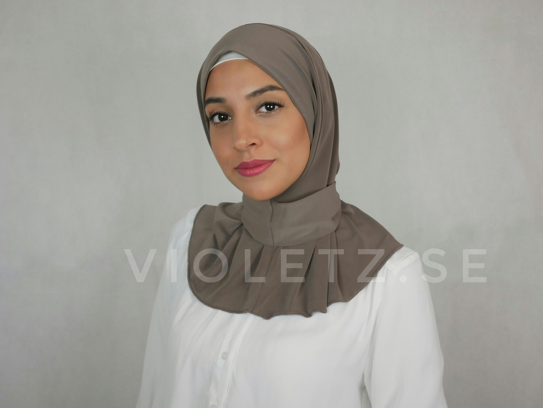 4-PACK Roz - Instant one piece - Chiffong hijab med knapp