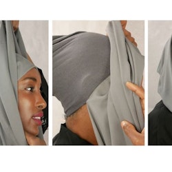 QUEEN HIJAB-  Crepe Chiffong med integrerad undersjal