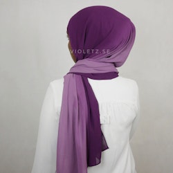 Instant Chiffong hijab med undersjal - ombré lila