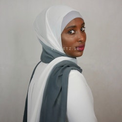 Instant Chiffong hijab med undersjal - ombré light