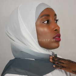 Instant Chiffong hijab med undersjal - ombré light