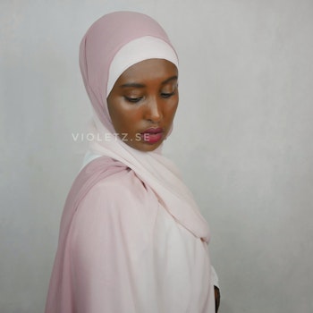 Instant Chiffong hijab med undersjal - ombré Roz