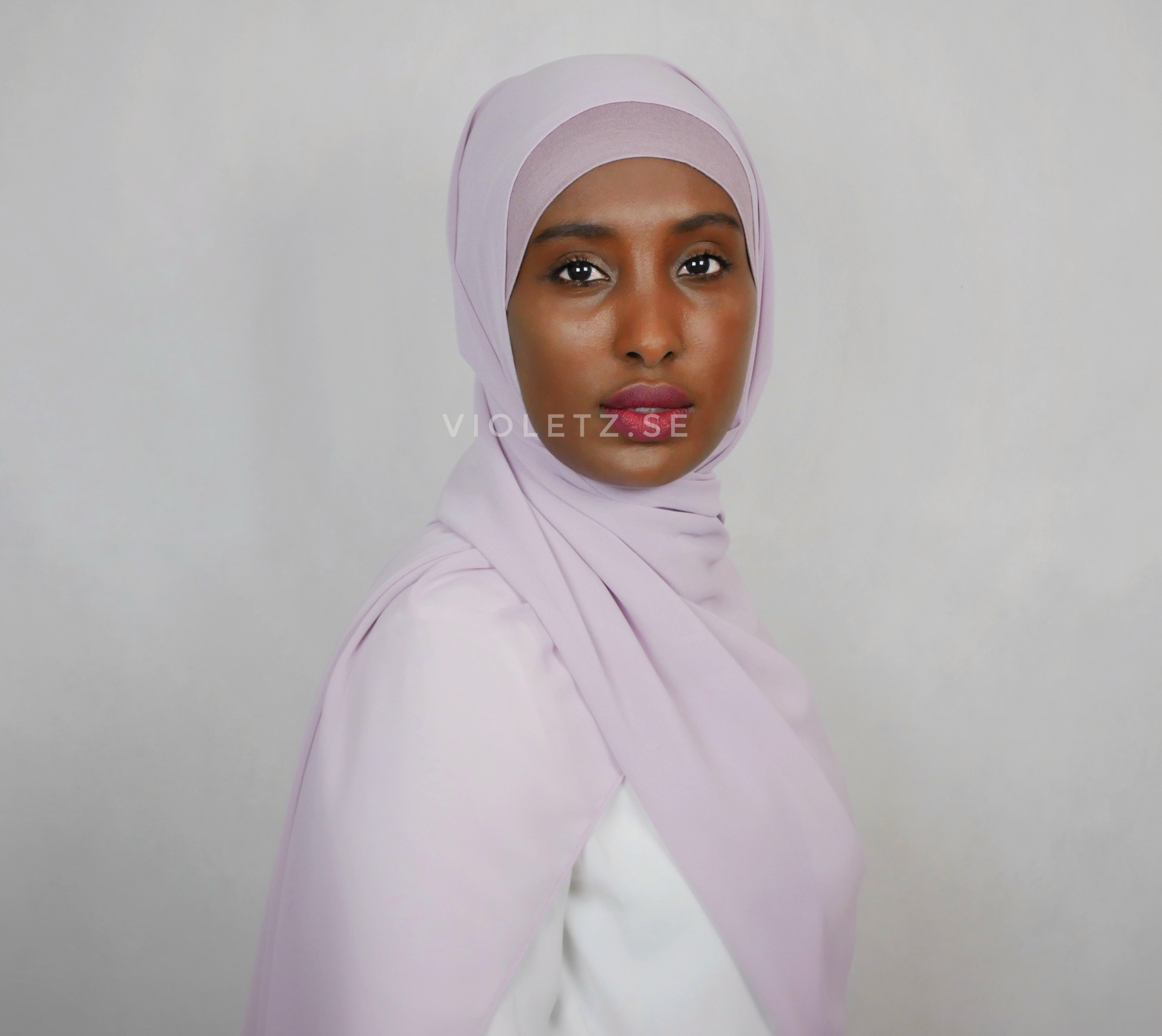 Instant Chiffong hijab med undersjal - orchid