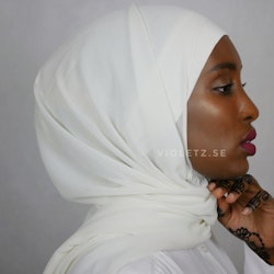 Instant Chiffong hijab med undersjal - cream