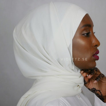 Instant Chiffong hijab med undersjal - cream