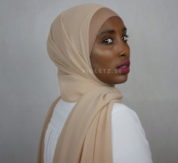 Instant Chiffong hijab med undersjal - toffe
