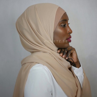 Instant Chiffong hijab med undersjal - toffe