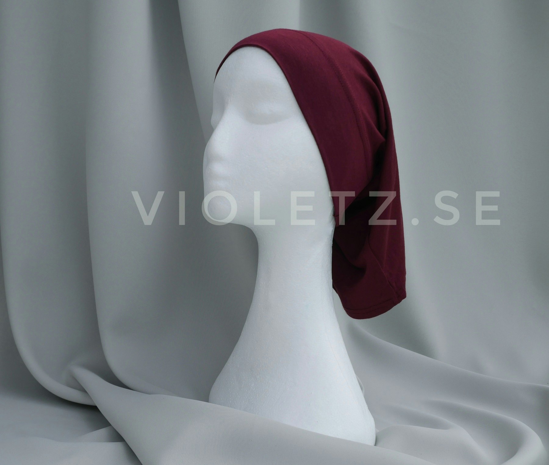 Instant Chiffong hijab med undersjal - cherry