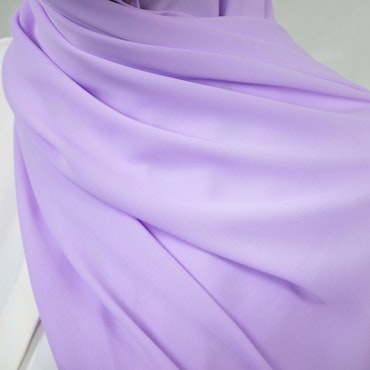 HIJAB MED MAGNET - Silk Chiffong - lilac