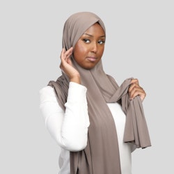 Kristal - Instant hijab med band - bisque