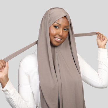 Kristal - Instant hijab med band - bisque