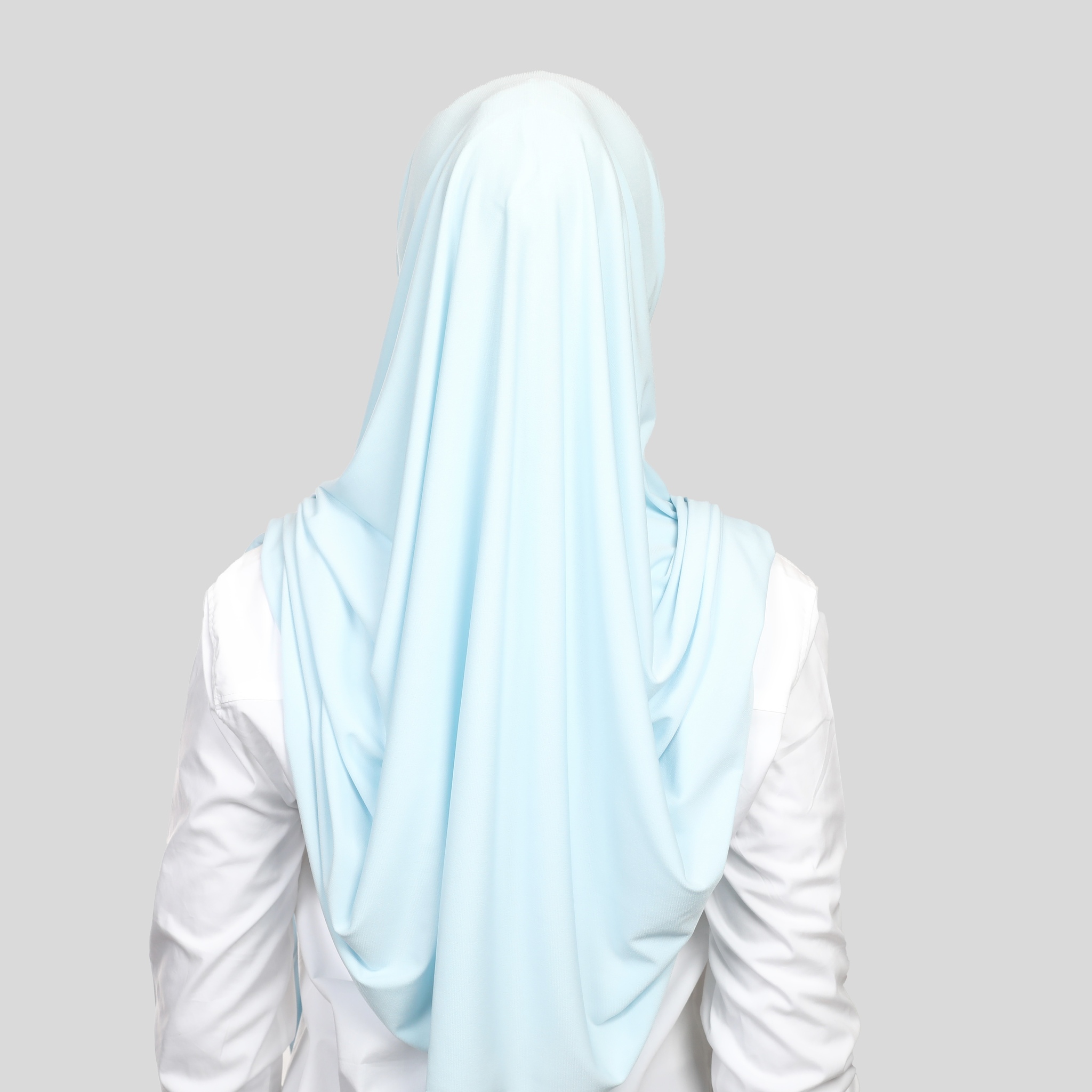 Kristal - Instant hijab med band - light sky