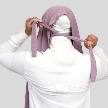 Kristal - Instant hijab med band - Dusty