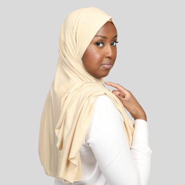 Kristal - Instant hijab med band - beige