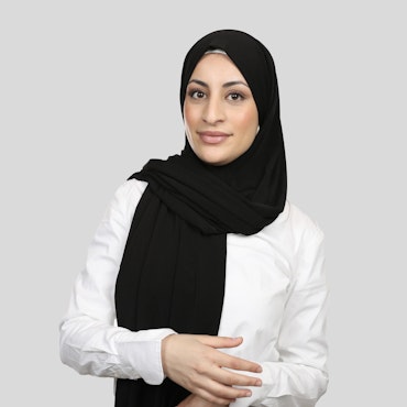 Kristal - Instant hijab med band - svart