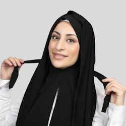 Kristal - Instant hijab med band - svart