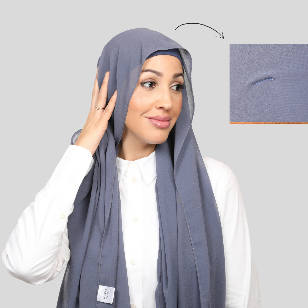 Tiara- hijab med insydd undersjal -greyblue