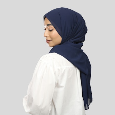 Tiara- hijab med insydd undersjal:  navy