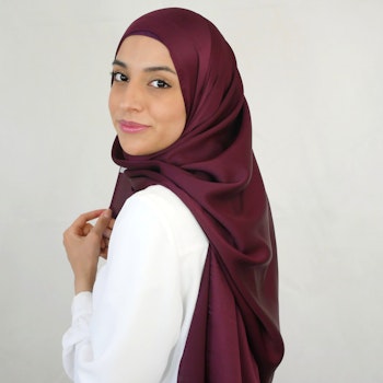 Jasmina - 2in1 Hijab - Mahogany (red)