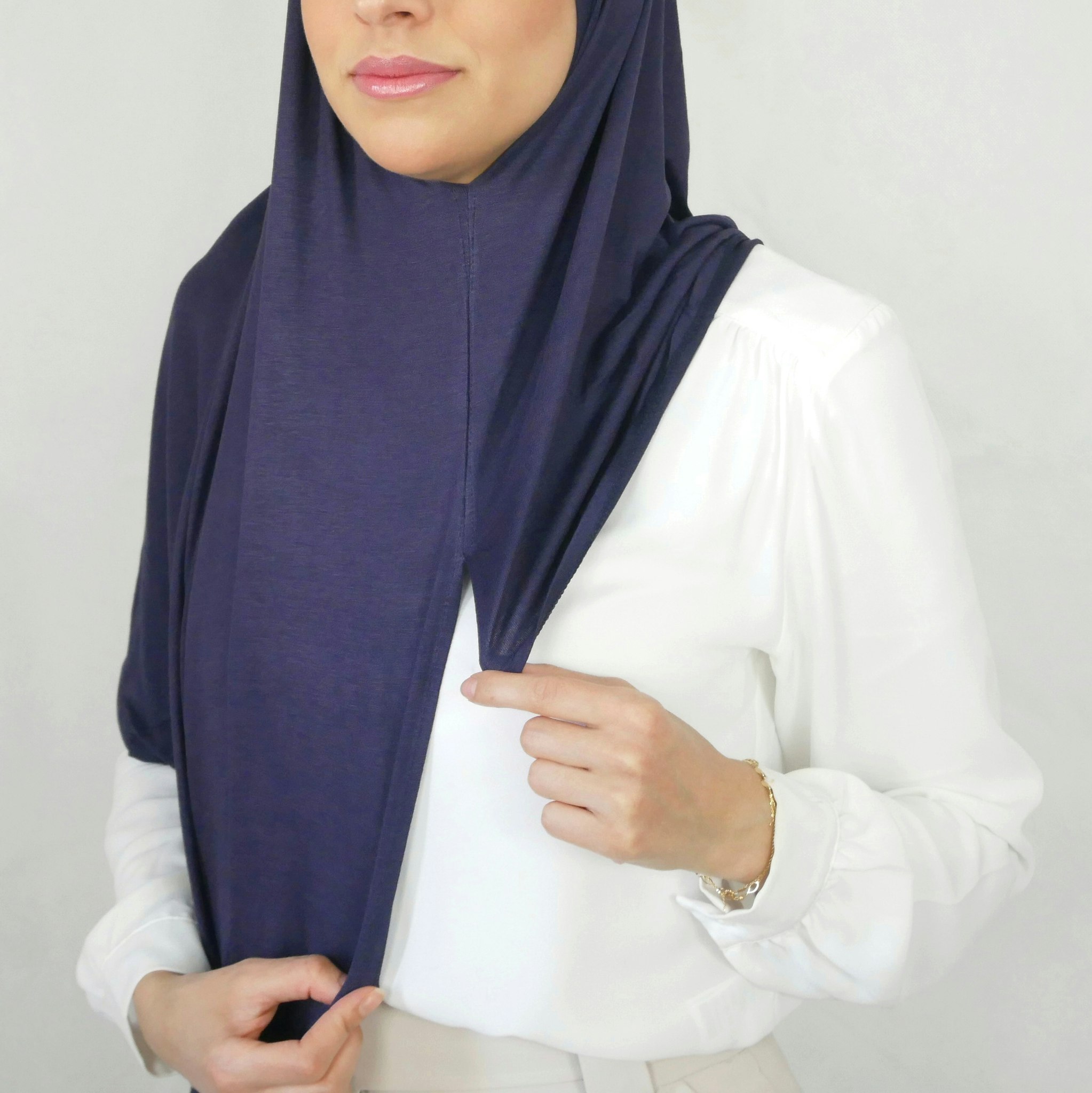 INSTANT JERSEY HIJAB - Navy