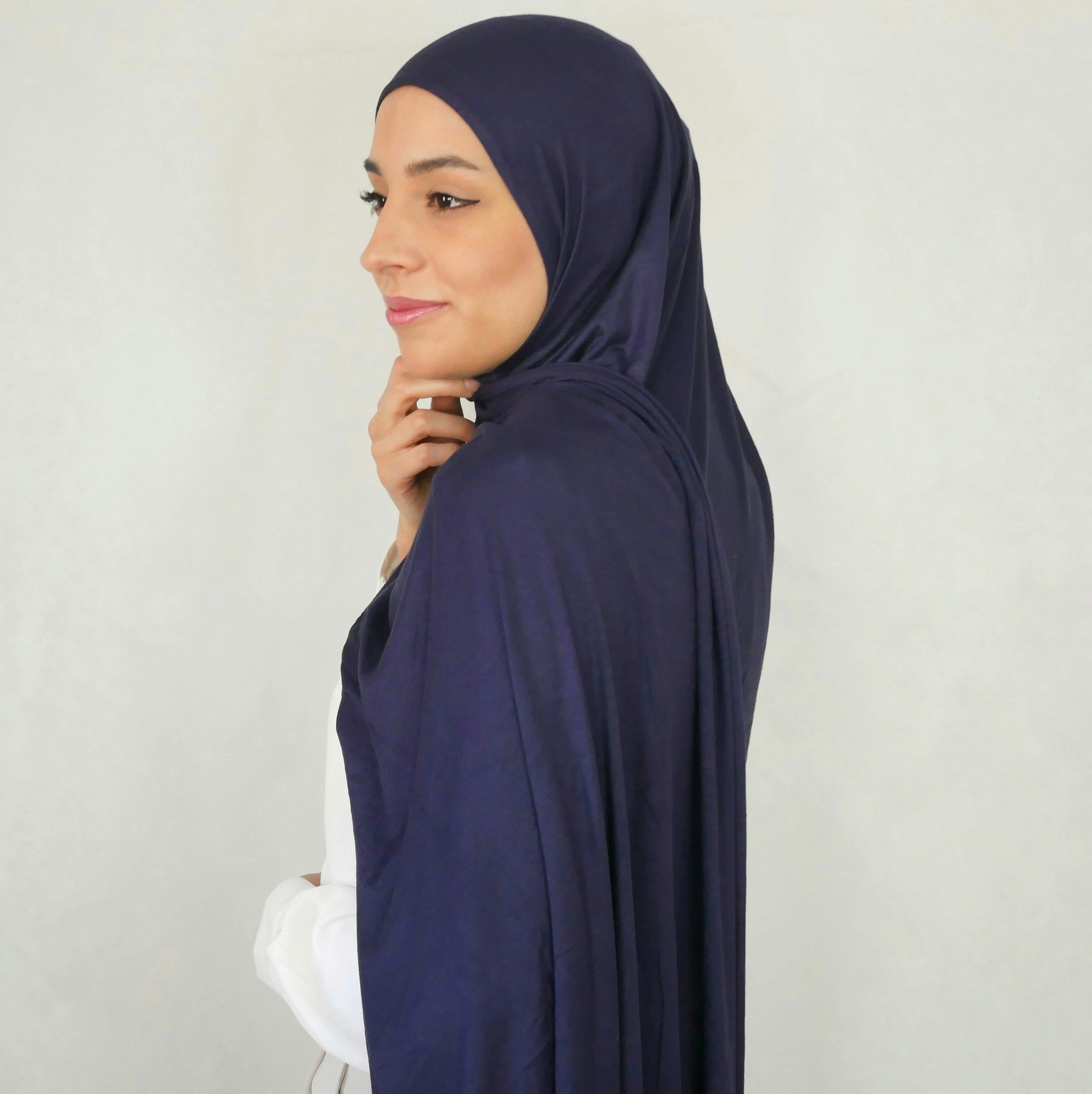 INSTANT JERSEY HIJAB - Navy