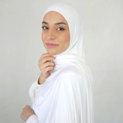 INSTANT JERSEY HIJAB - White