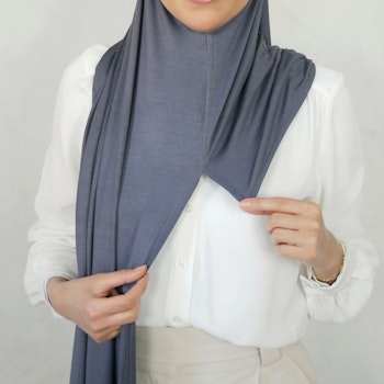 INSTANT JERSEY HIJAB - Grey