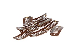 Clips till hårdelar, extensions och peruker