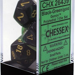Chessex Gemini Black Green Gold