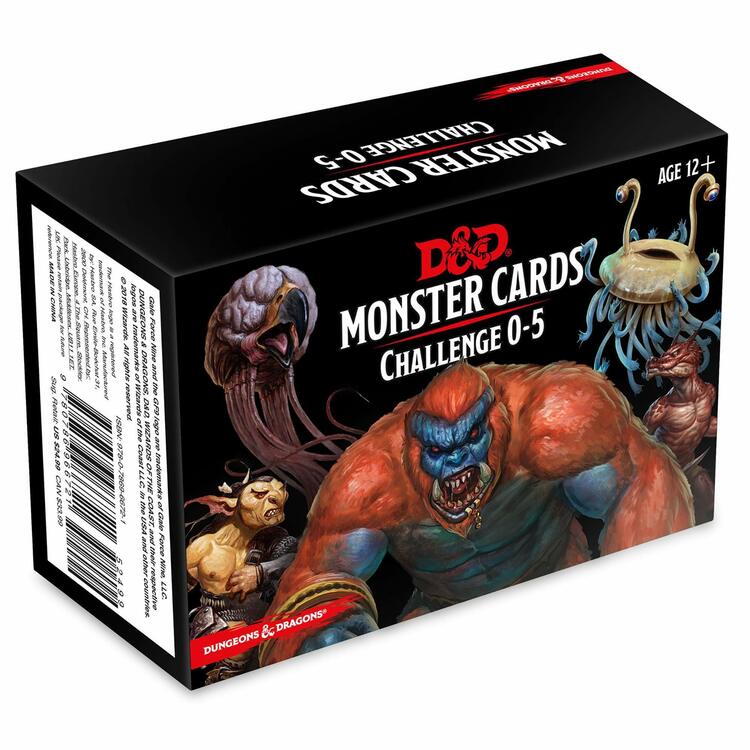D&D 5th Challenge 0-5 Monster Cards