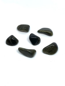 Guldobsidian - 1 Trumlad sten - 3-4 gram - AA-kvalitet- Vi väljer sten