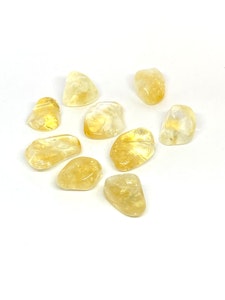 Citrin - AA-kvalitet - 1 trumlad sten - 5-6 gram - Vi väljer sten