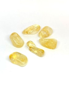 Citrin - AA-kvalitet - 1 trumlad sten - 12-14 gram - Vi väljer sten