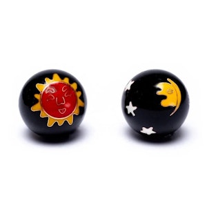 Baoding/Hälsobollar - Sol & Måne - 3,5 cm