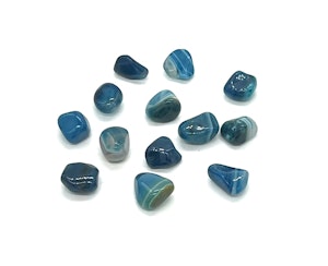 Blå Agat - 1 Trumlad sten - 1 gram - Vi väljer sten