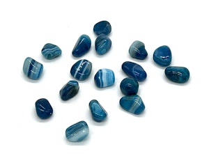 Blå Agat - 1 Trumlad sten - 2 gram - Vi väljer sten