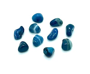 Blå Agat - 1 Trumlad sten - 4 gram - Vi väljer sten