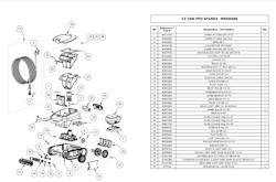 R0657900 - Motor block shaft pim Ø4 (5st) - (Nr:6) Reservdel Poolrobot CF 1000 Pro