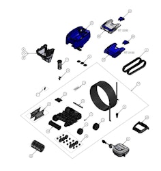 R0657900 - Motoraxelstift Ø4 (5st) - (Nr: 2) Poolrobot Zodiac Tornax RT2100