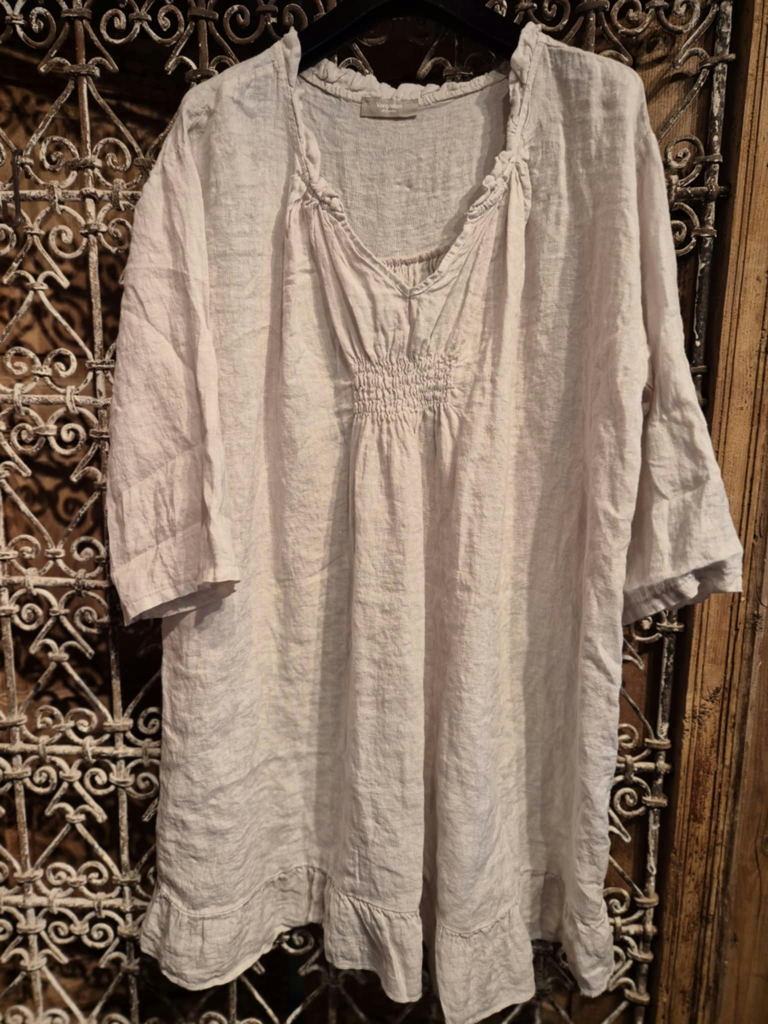 Linne tunika beige