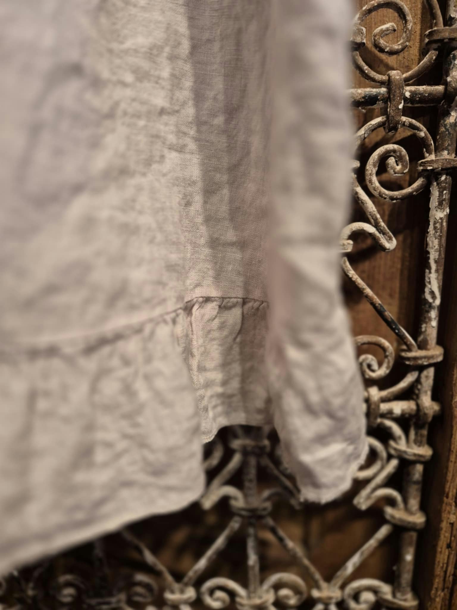 Linne tunika beige