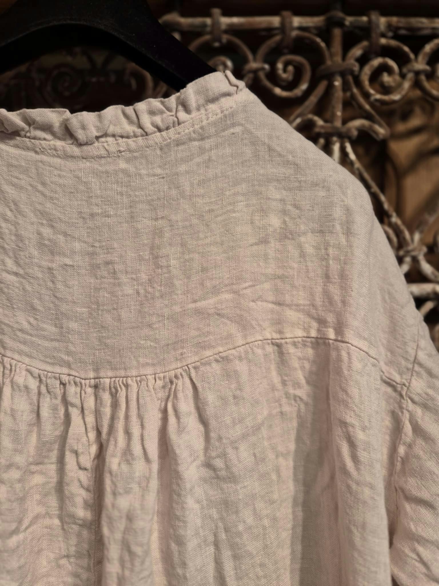 Linne tunika beige