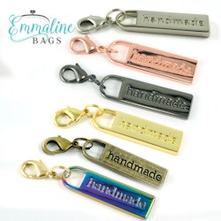 Zipper pulls: "Handmade" (1 pack)