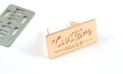 Metallmerke "custom made", rektangel