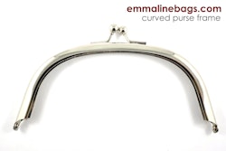 NEW! Curved Purse Frame 6" - Nickel